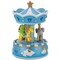 Northlight Children's Blue Sleepy Time Animated Musical Carousel - 6.5" - Blue